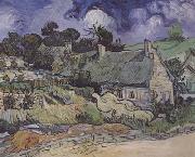 Vincent Van Gogh Thatched Cottages at Cordeville,at Auvers-sur-Oise (mk06) oil painting reproduction